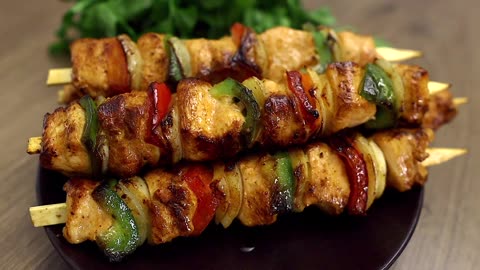 Recipe for fried chicken breast with vegetables in a pan. Simple and delicious!