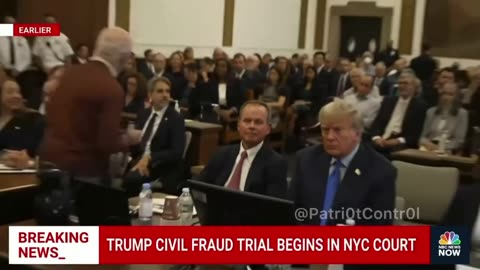 First shot of Trump sitting in front of the Lunatic Nut-job Radical left Judge