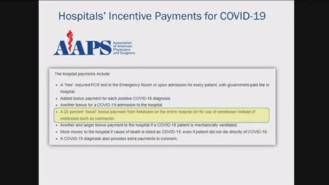 Hospital incentives payment for Covid 19