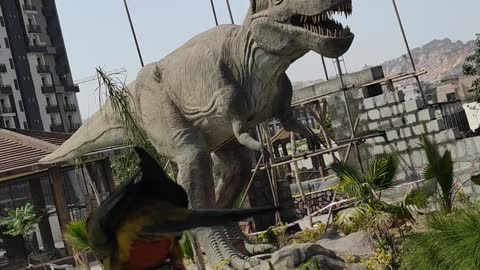Different kinds of parrots & Big T_Rex Dino #Clip, Islamabad