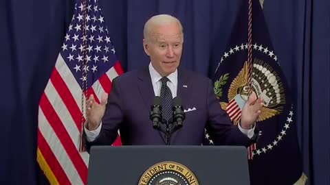 Biden says he can't predict anything is going to happen here, "let alone any other part of the world"