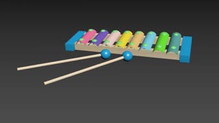 Toy Xylophone 3d model