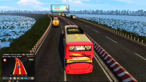 Ets2 Bangladeshi map gameplay | bus simulator Bangladesh gameplay |
