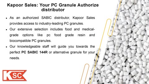 High-Quality PC Granules for Medical and Food Grade Applications
