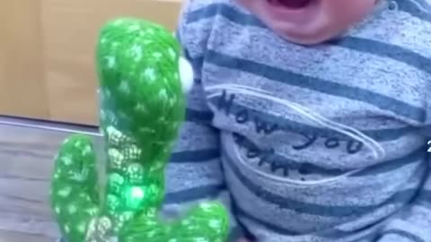 3 Auguest 2023 |Cute Baby Playing With Dancing Cactus (Hilarious) Cute Baby Funny Video