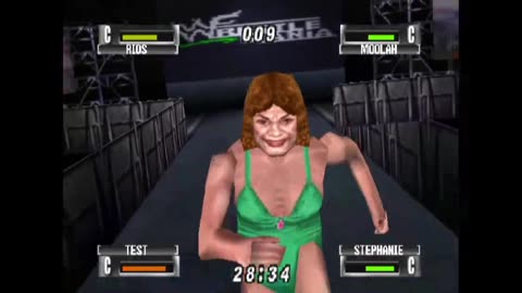 Fabulous Moolah Ring Run - WWF No Mercy - Game Play Only