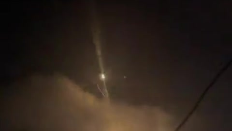 Footage of the latest launch of rockets towards Israel from Gaza