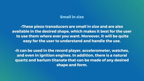 What Are The Different Ways In Which You Can Use Piezoelectric Transducer