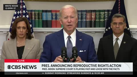 President Joe Biden talks about Roe v. Wade