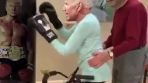 Joe Biden training for the election, with his boss...