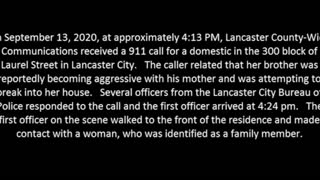 Lancaster, PA releases video of OIS where armed man charged at officer