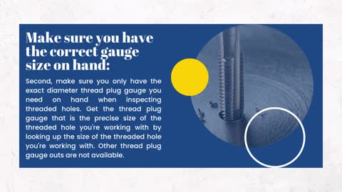 How to Use Your Thread Plug Gauge Accurately