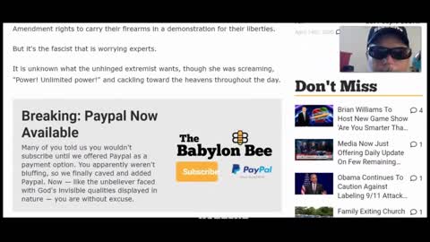 Babylon Bee from May, 2020