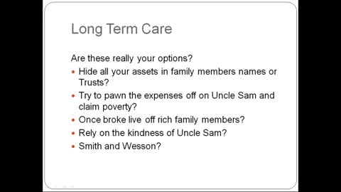 Long Term Care Without Expensive Monthly Payments