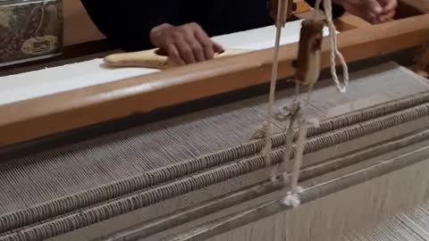 Wool carpets making in Morocco