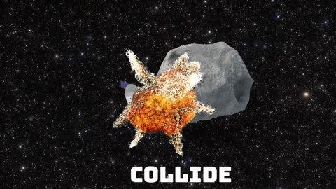 Nasa released a video of a space craft colliding with an asteroid.