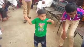 Cute boy in india dancing