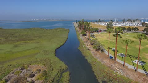 Blasian Babies DaDa Chula Vista Marina View Park Canal Skydio 2+ Raw 4K Video Footage!