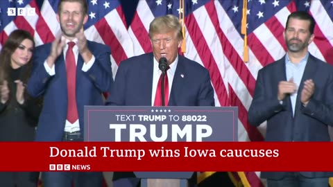 Donald trump wins lowa caicuses bbc