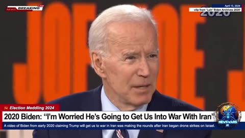 2020 Biden: "I’m Worried Trump’s Going to Get Us Into War With Iran"