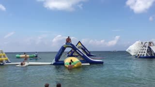 Epic Beach Floaty Stunt Is A WIN