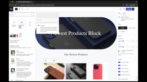 How to Use Newest Product Block