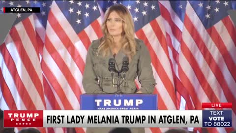 Melania Trump speaks about how the media has treated her husband.