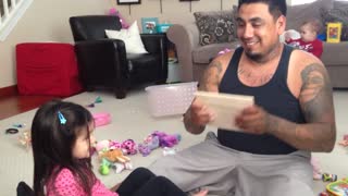 Dad Tries To Break A Piece Of Wood With His Head