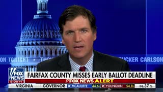 Tucker Carlson announces that the Virginia election results out of Fairfax County will be delayed
