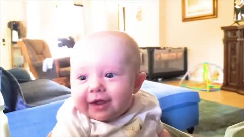 Happy baby so cute! - Watch until the end