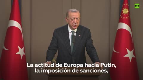 Erdogan dice che l'UE è la causa della crisi del gas.ha dichiarato che le sanzioni decretate dall'Unione Europea contro la Russia hanno provocato la crisi energetica. "che l'Europa raccoglierà ciò che ha seminato."