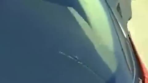 Stop the car Man attempts to evade police with officer clinging to windshield Shorts