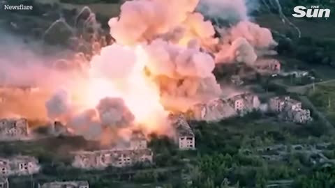 Ukrainian government release footage purporting to show Russian forces using thermobaric weapons