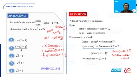 SEMESTRAL ADUNI 2021 | Semana 20 | Trigonometría S1