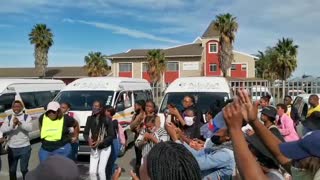 Northlink Parow campus students preparing to march to Bellville