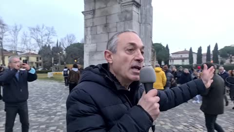 Rimini #nogreenpass 19/02/2021 - Vincenzo Drosi, Maresciallo dei carabinieri in congedo 1