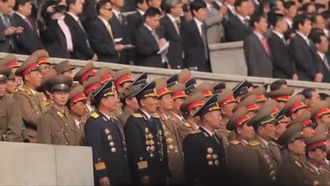 north korea army march