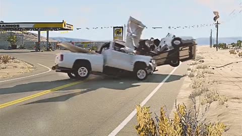 Realistic Highway Car Crashes