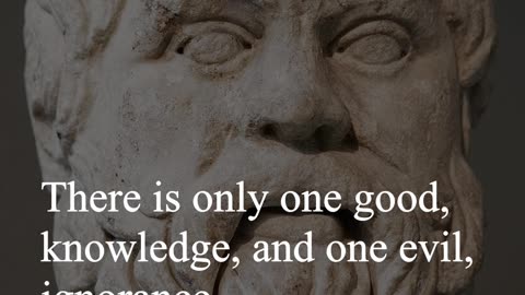 Socrates Quote - There is only one good, knowledge, and one evil, ignorance...