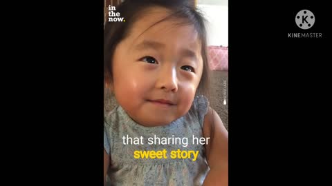 This little girl is about to tell her adoptive mom how she felt when they first met