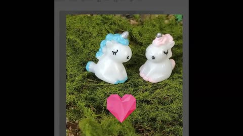 Teelie's Fairy Garden | Sweet Pink And Blue Tiny Unicorns | Etsy Products