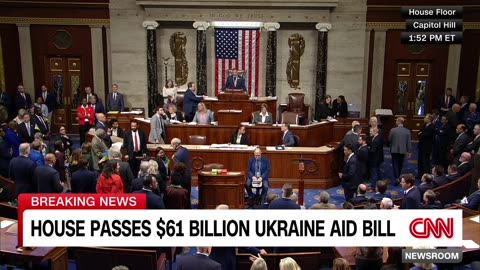 Cheers followed by outbursts after Ukraine aid bill passes House