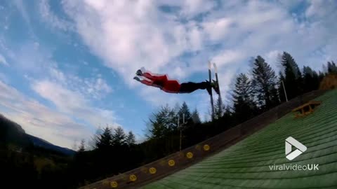 Epic somersault ski jump