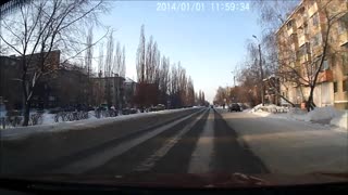 Russian Road Crossing Face Plant