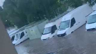 Extreme flooding causes massive damage near Falkirk, Scotland