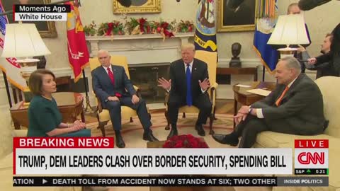 Trump spars with Pelosi, Schumer over border wall funding