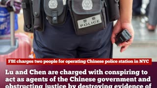 FBI charges two people for operating Chinese police station in New York City