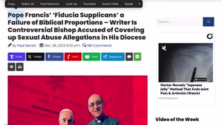 Pope Francis’ ‘Fiducia Supplicans’ a Failure of Biblical Proportions…