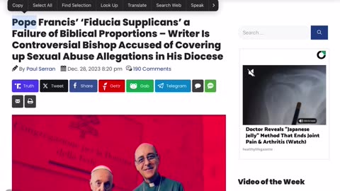 Pope Francis’ ‘Fiducia Supplicans’ a Failure of Biblical Proportions…