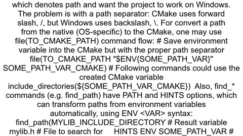 How to make CMake use environment variable LD_LIBRARY_PATH and C_INCLUDE_DIRS